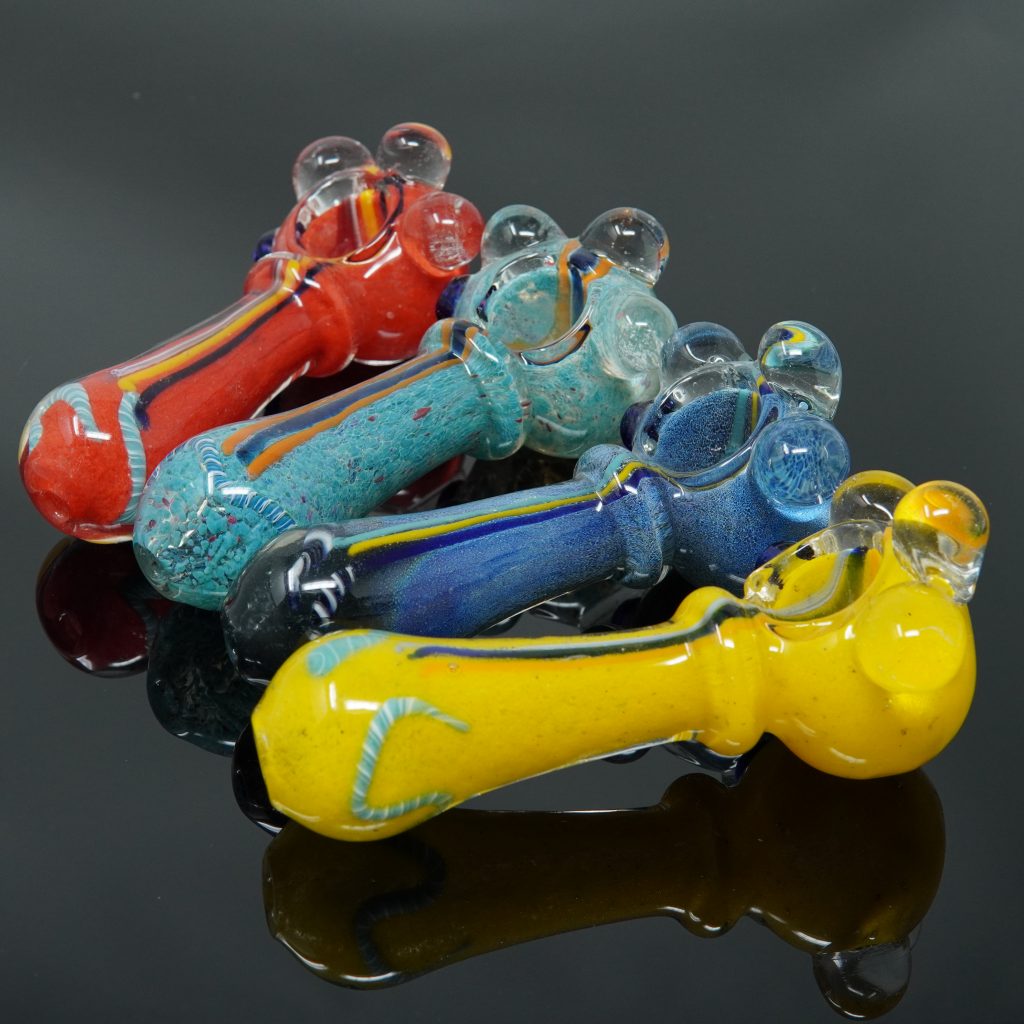 Handmade 5" Stone Grip Glass Pipe Project Alpha Pipes