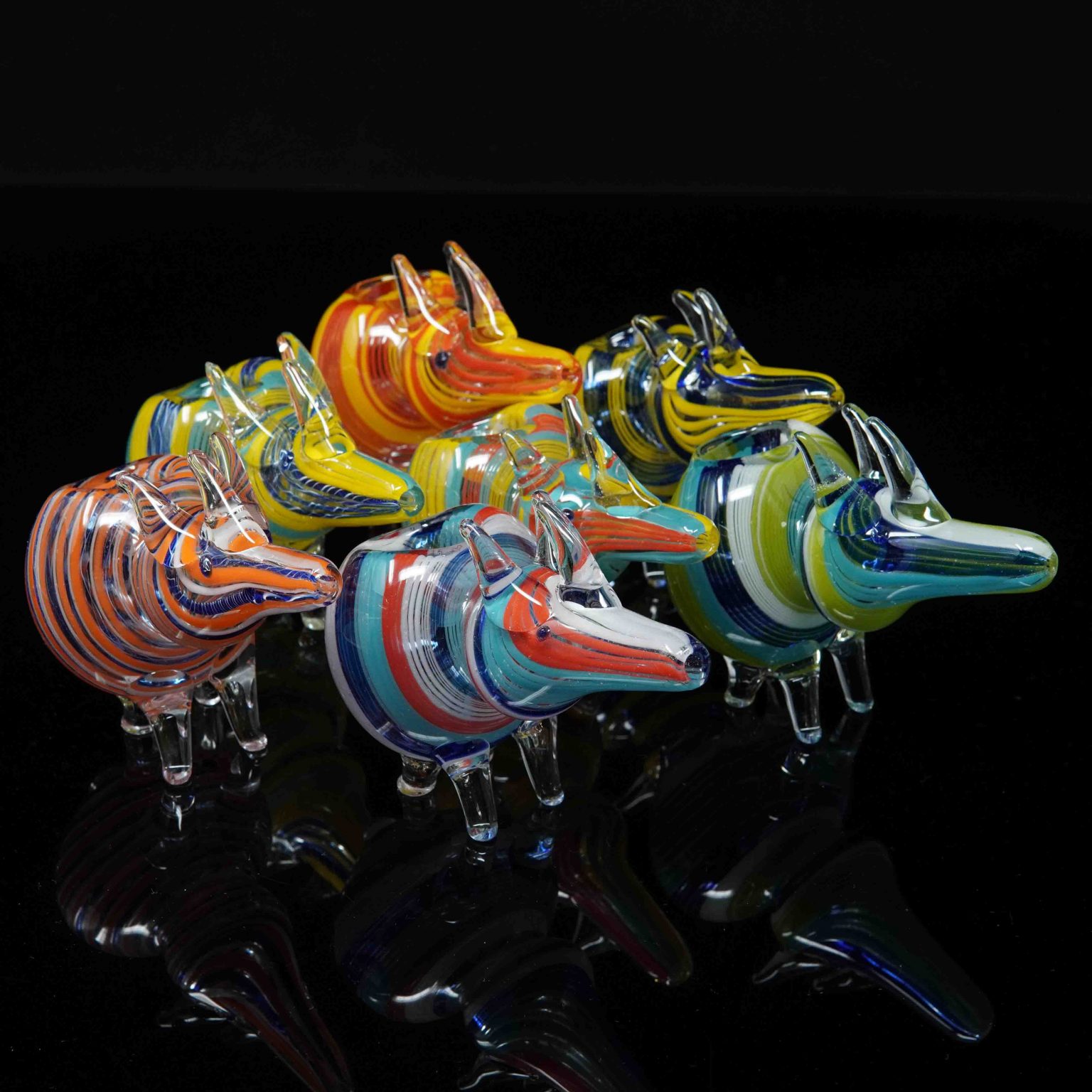 Handmade 4" Large Rhino Assorted Project Alpha Pipes